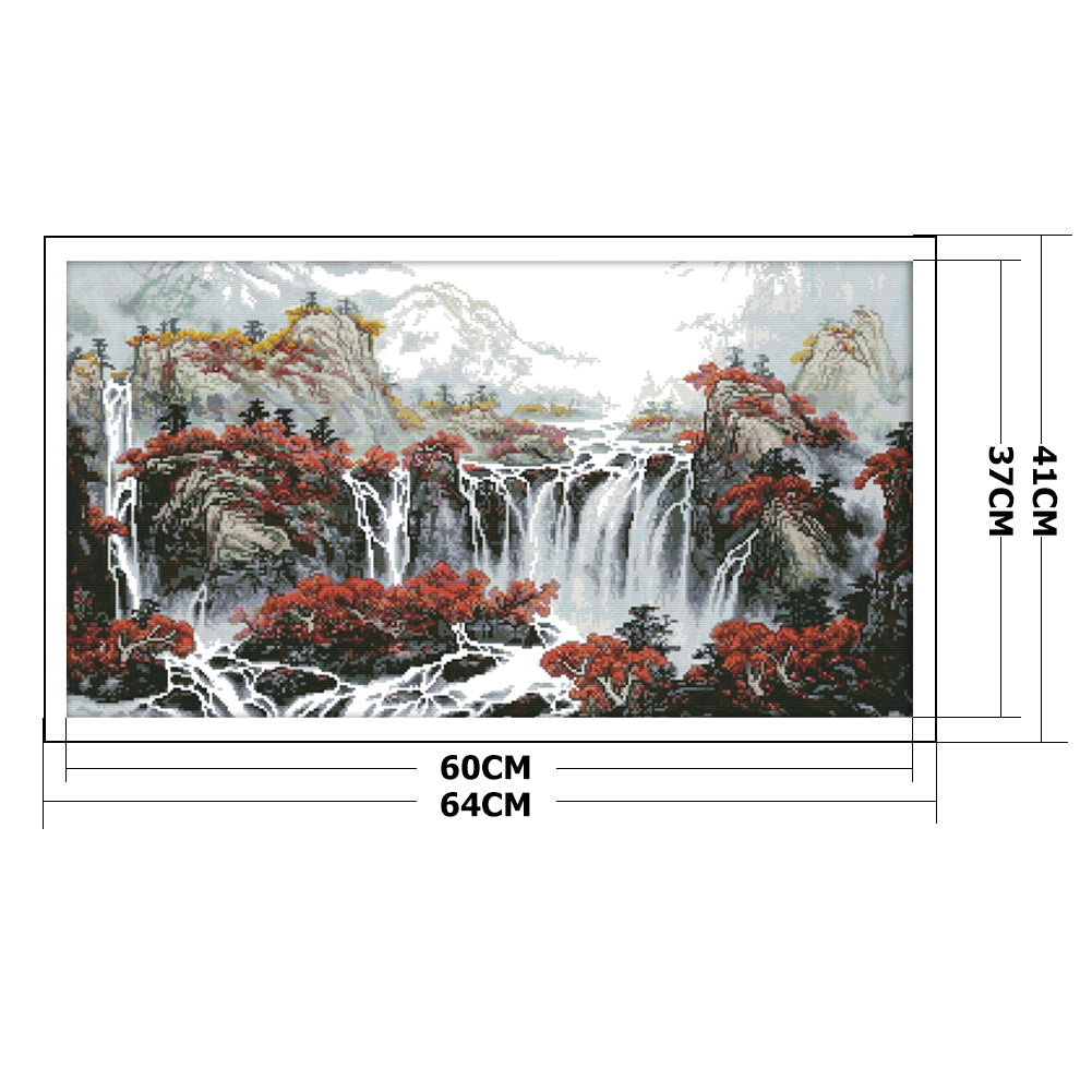 Landscape - 14CT Stamped Cross Stitch 64*41CM
