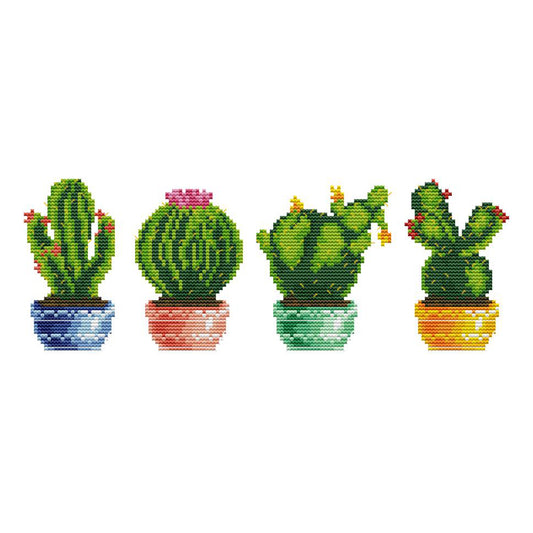 Plants - 14CT Stamped Cross Stitch 34*16CM