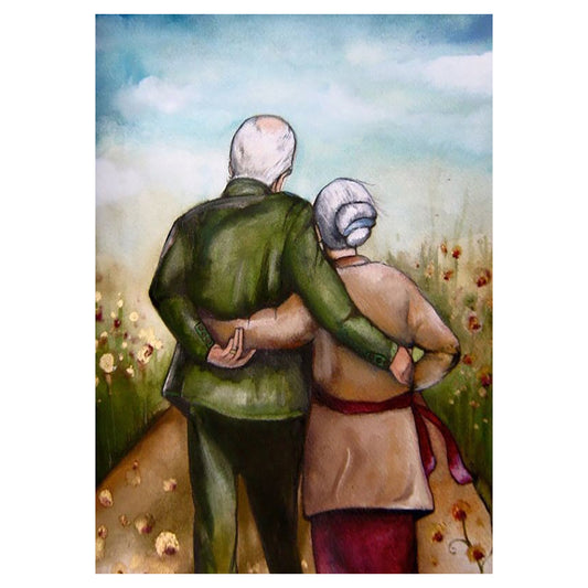 Grandparents - Full Round Drill Diamond Painting 30*40CM