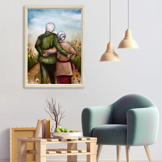 Grandparents - Full Round Drill Diamond Painting 30*40CM