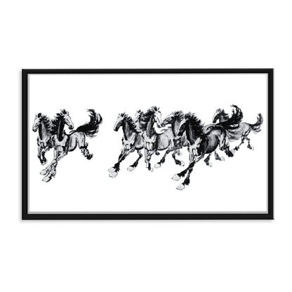 Horses - 14CT Stamped Cross Stitch 136*59CM