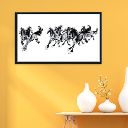 Horses - 14CT Stamped Cross Stitch 136*59CM