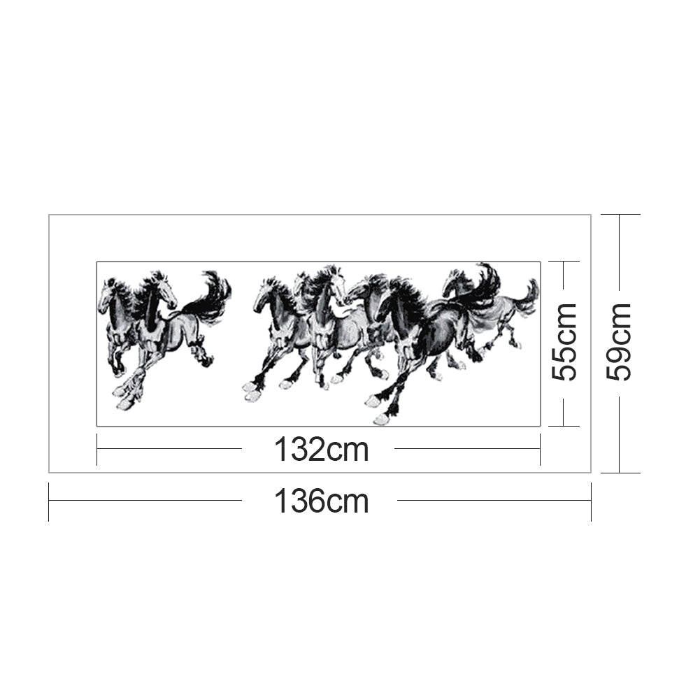 Horses - 14CT Stamped Cross Stitch 136*59CM