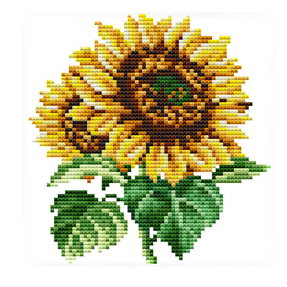 Sunflower - 14CT Stamped Cross Stitch 17*17CM