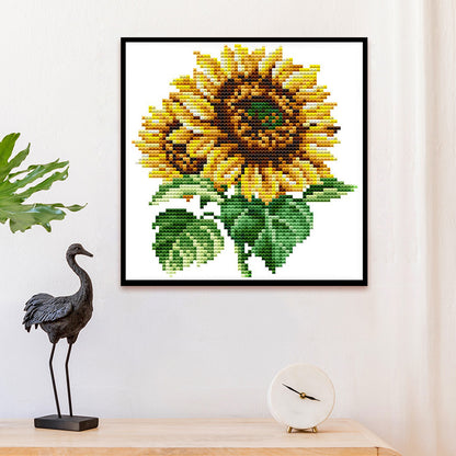 Sunflower - 14CT Stamped Cross Stitch 17*17CM