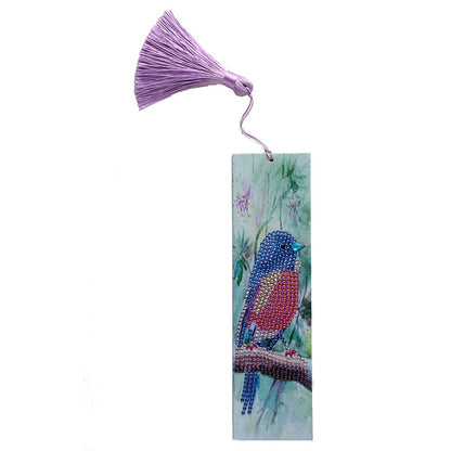 Special Shaped 5D DIY Cartoon Tassel Leather Art Diamond Painting Bookmark