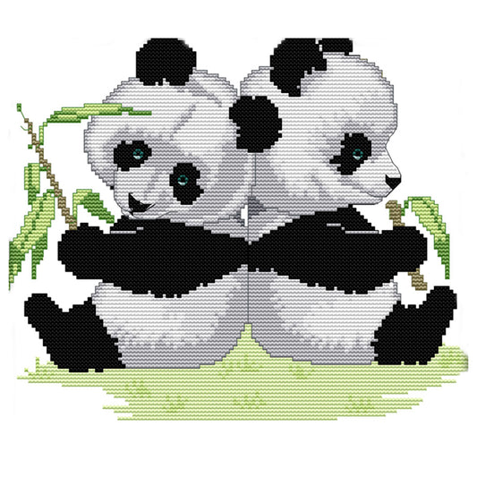 Panda- 14CT Stamped Cross Stitch 30 *27CM