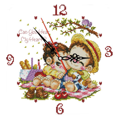 Couple - 14CT Stamped Cross Stitch 31*32CM