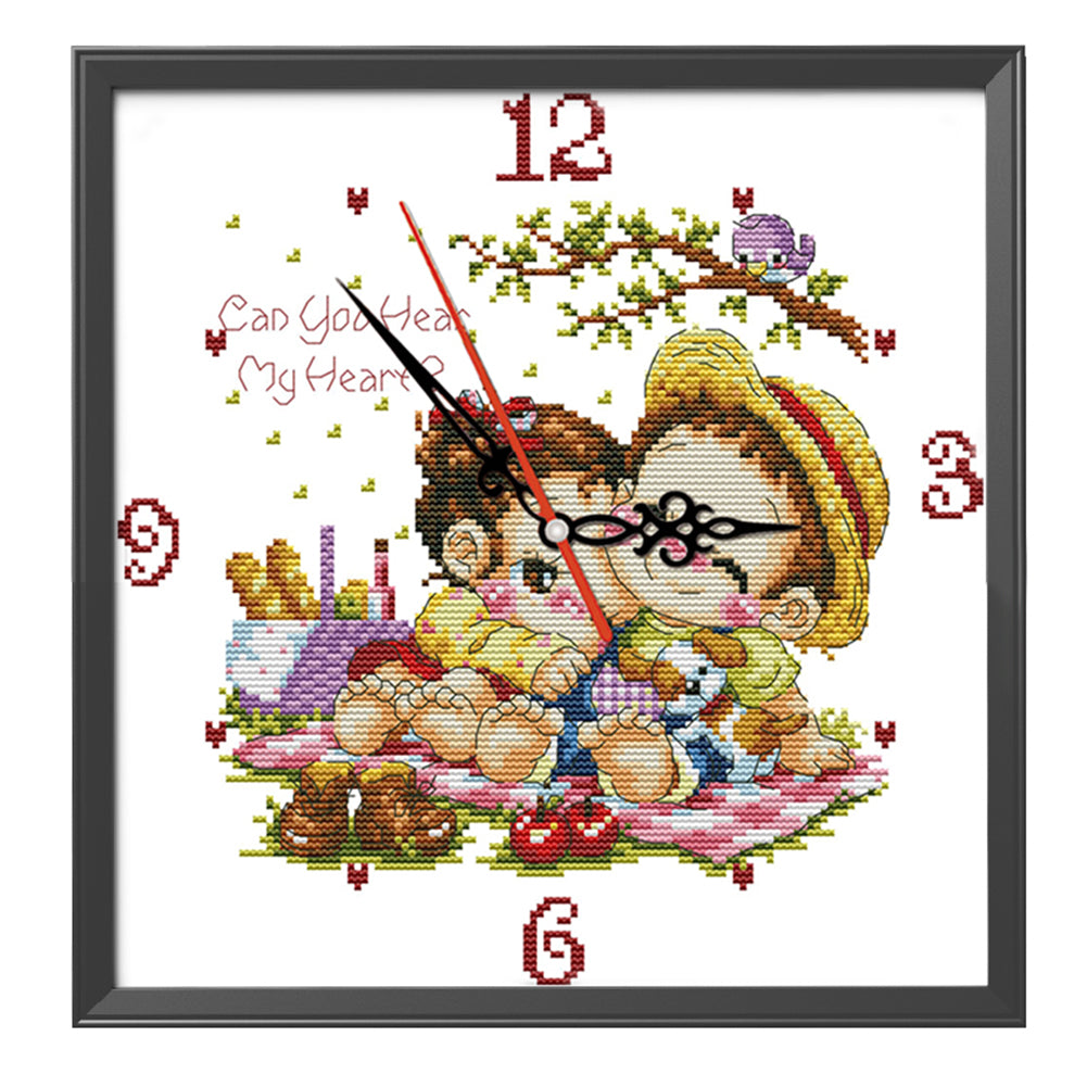 Couple - 14CT Stamped Cross Stitch 31*32CM