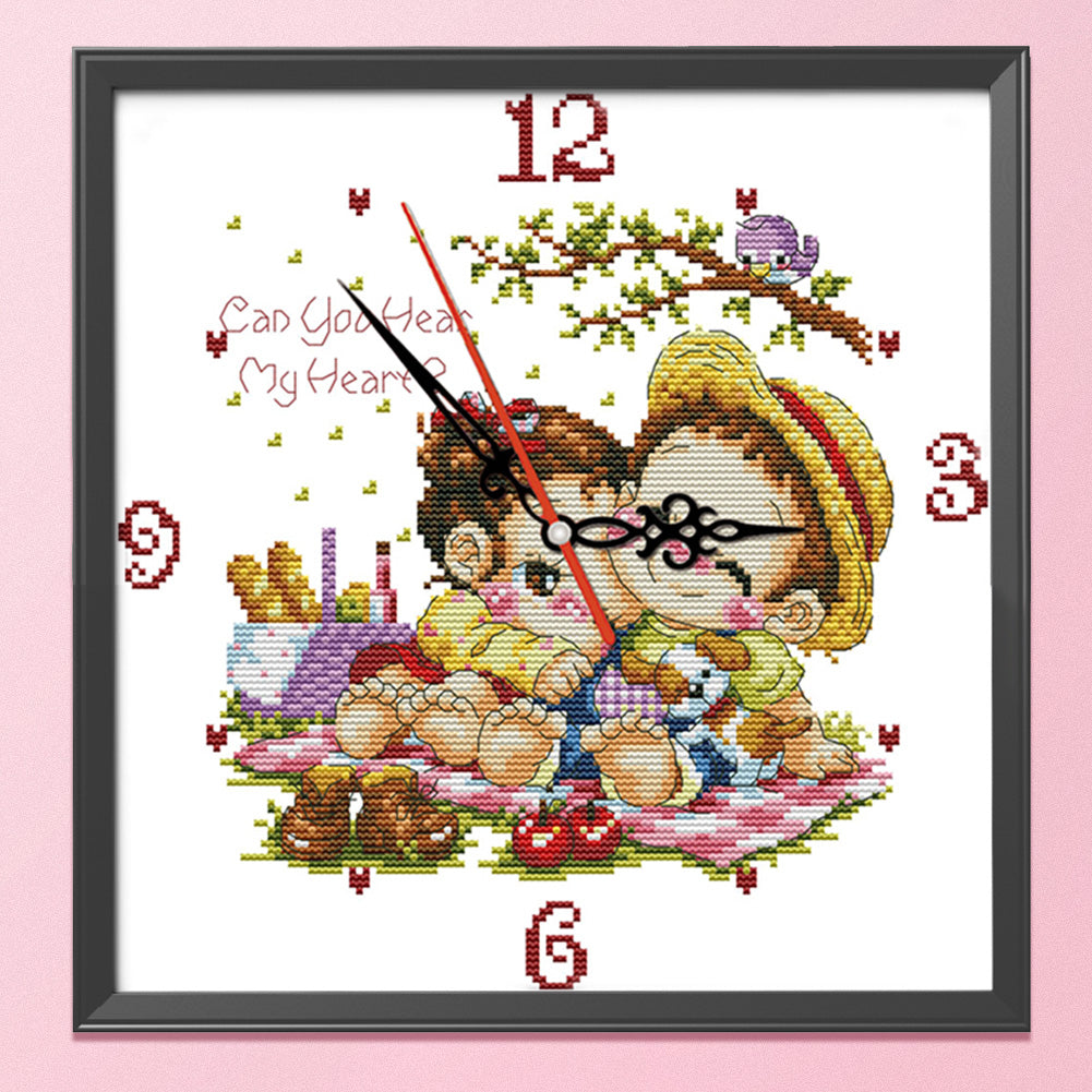 Couple - 14CT Stamped Cross Stitch 31*32CM