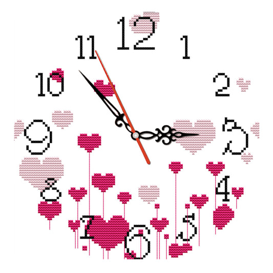 Clock - 14CT Stamped Cross Stitch 27*27CM