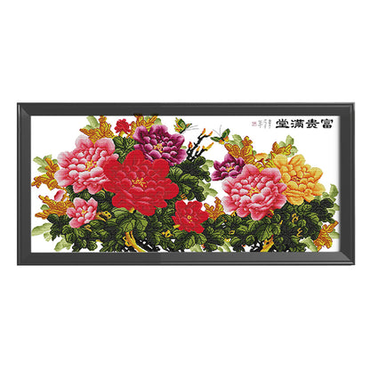 Flower - 14CT Stamped Cross Stitch 99*50CM