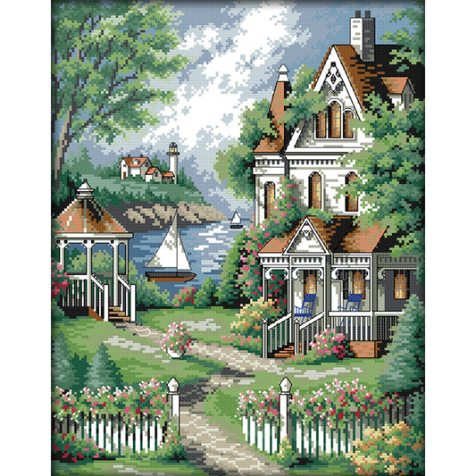 Landscape - 14CT Stamped Cross Stitch 35*44CM