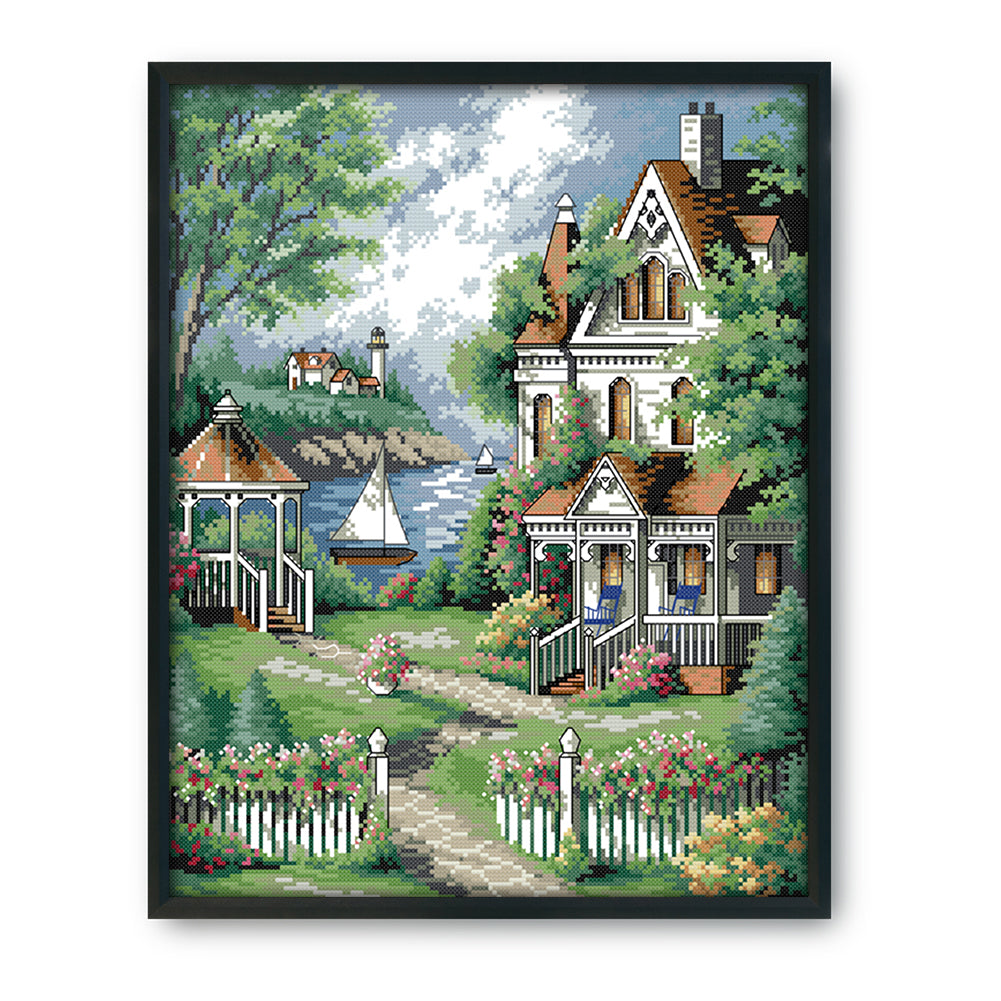 Landscape - 14CT Stamped Cross Stitch 35*44CM