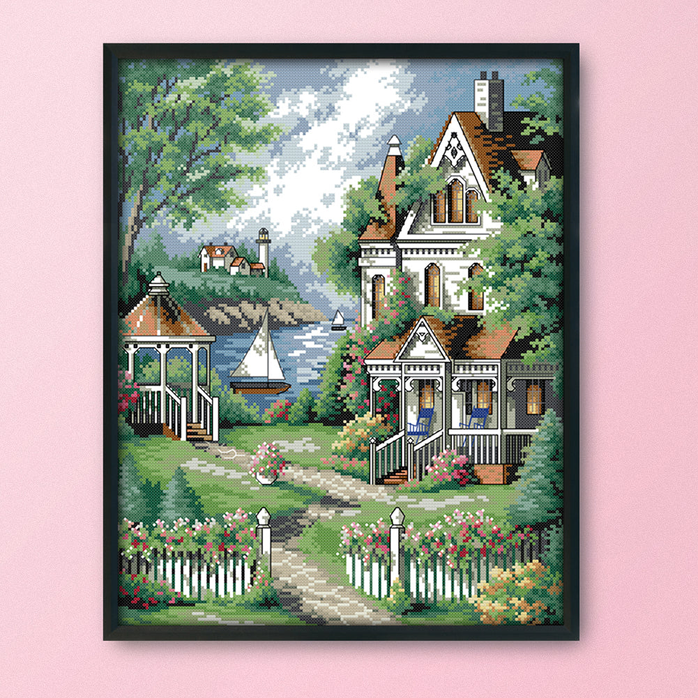 Landscape - 14CT Stamped Cross Stitch 35*44CM