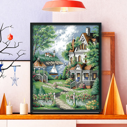 Landscape - 14CT Stamped Cross Stitch 35*44CM