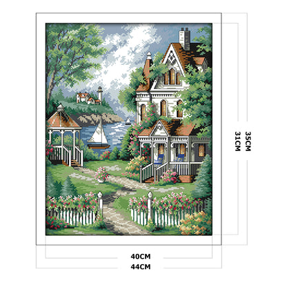 Landscape - 14CT Stamped Cross Stitch 35*44CM