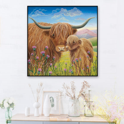 Cow - Full Round Drill Diamond Painting 30*30CM