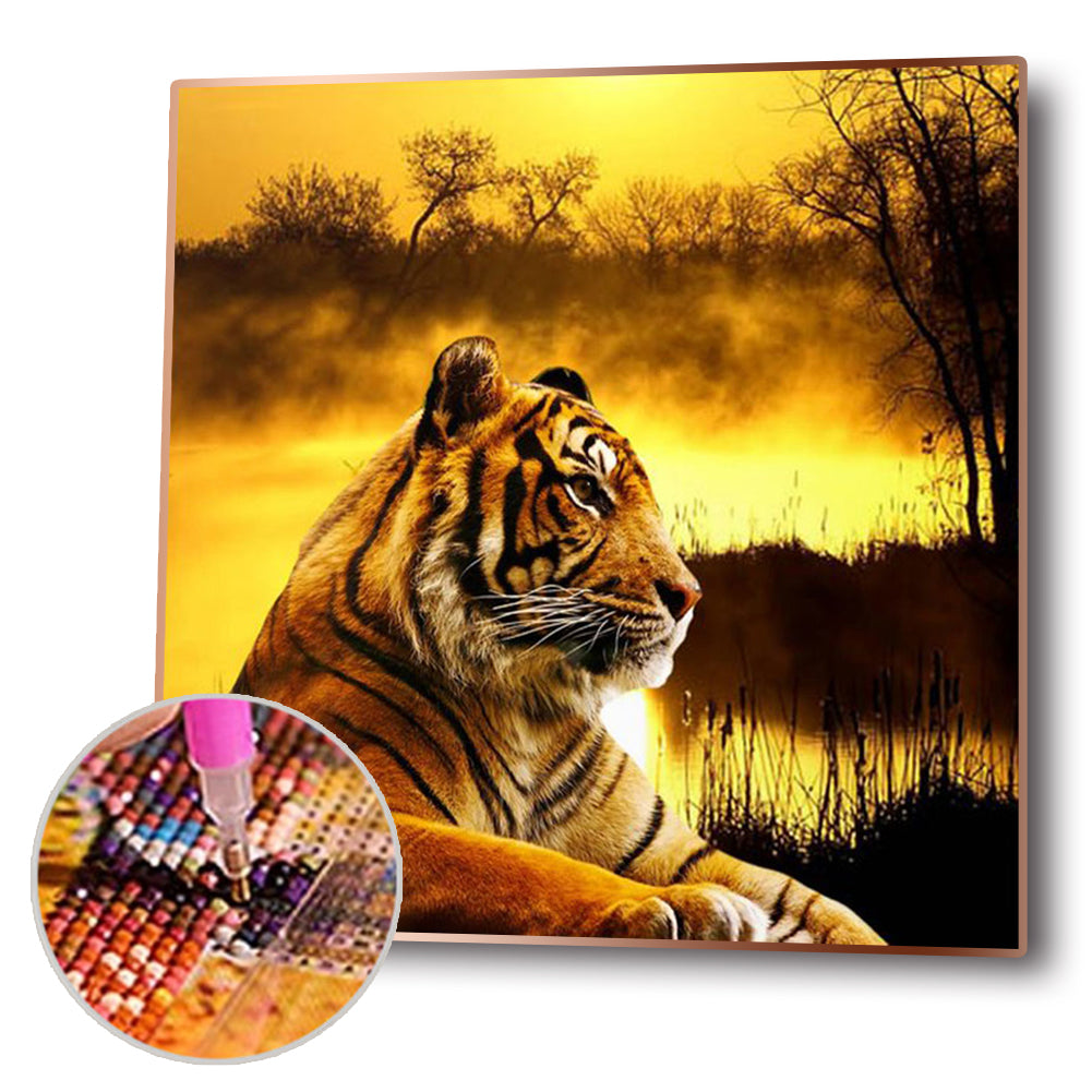 Tiger - Full Round Drill Diamond Painting 30*30CM