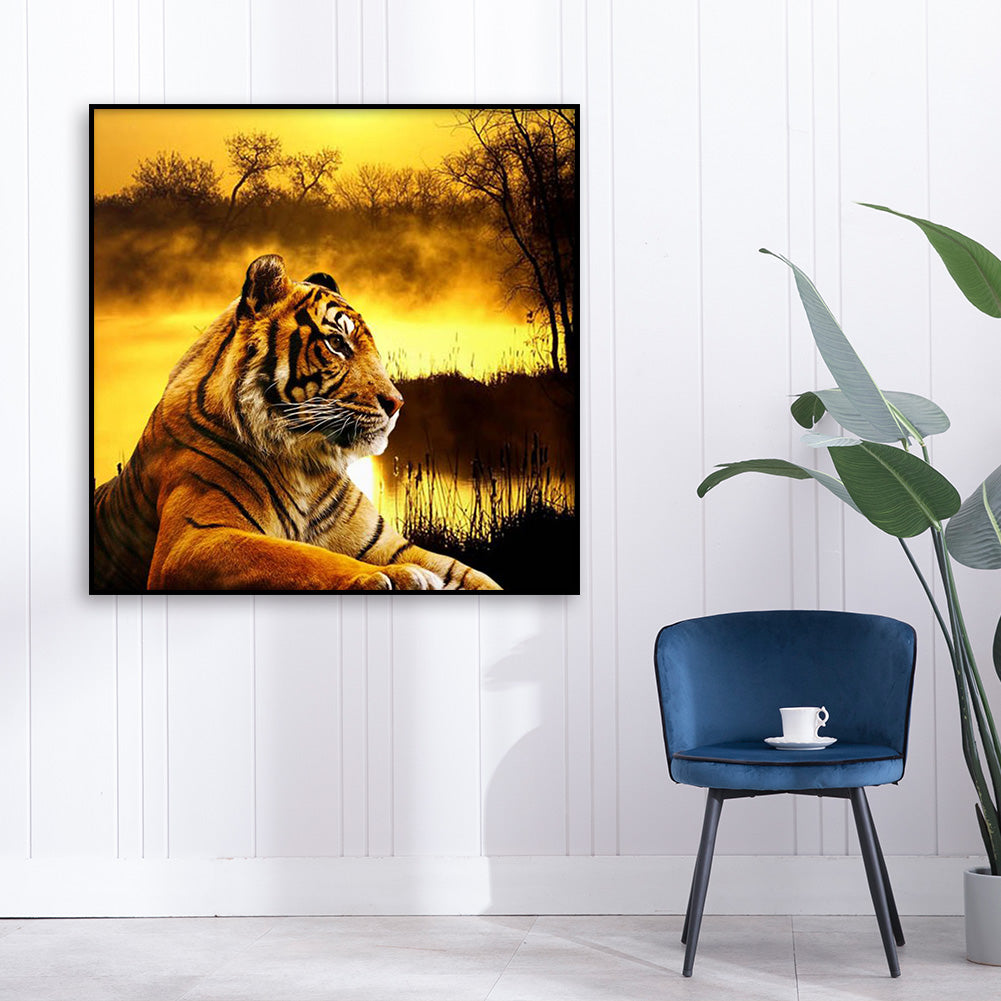 Tiger - Full Round Drill Diamond Painting 30*30CM