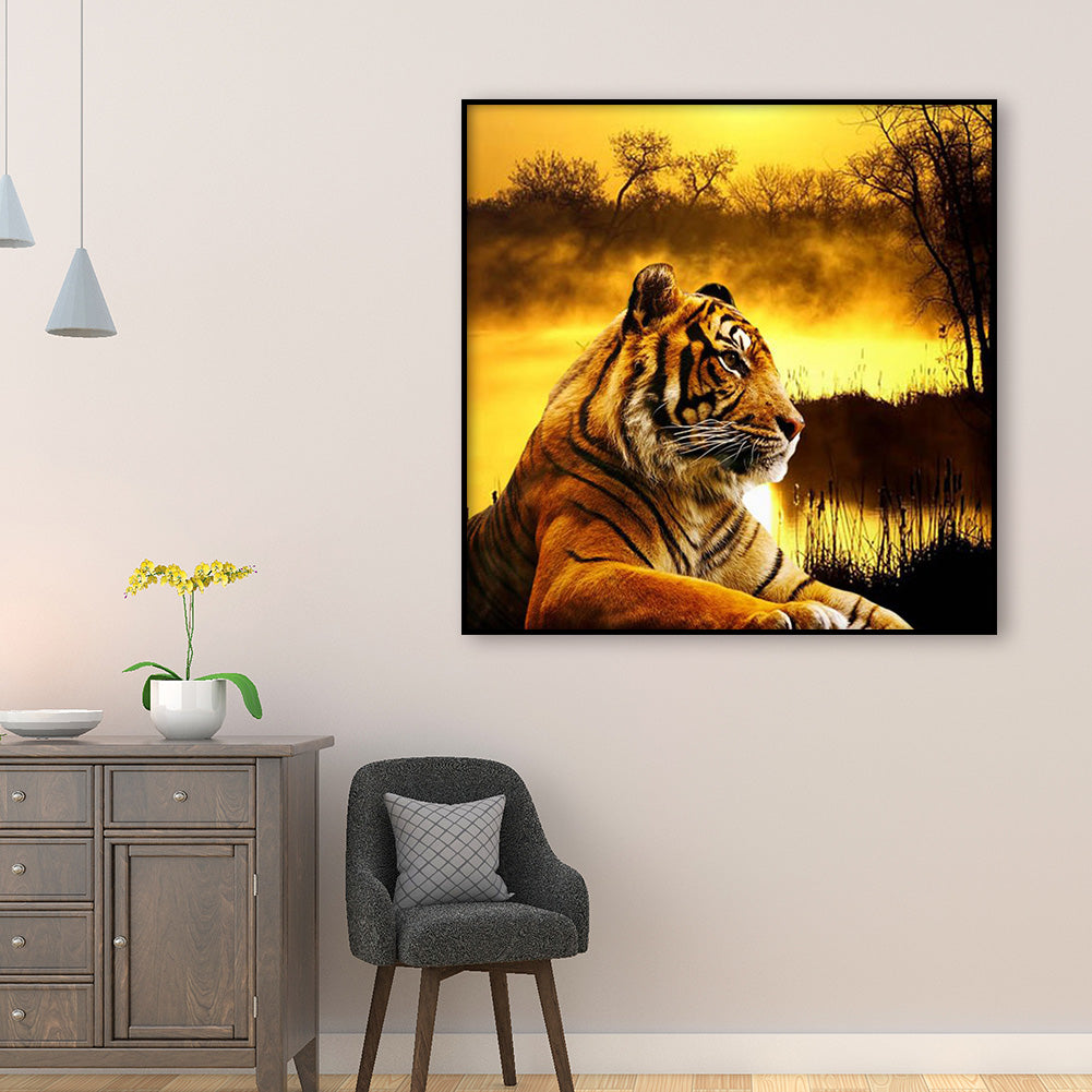 Tiger - Full Round Drill Diamond Painting 30*30CM