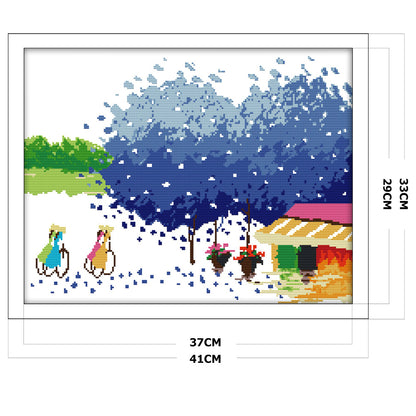 Scenery - 14CT Stamped Cross Stitch 41*33CM