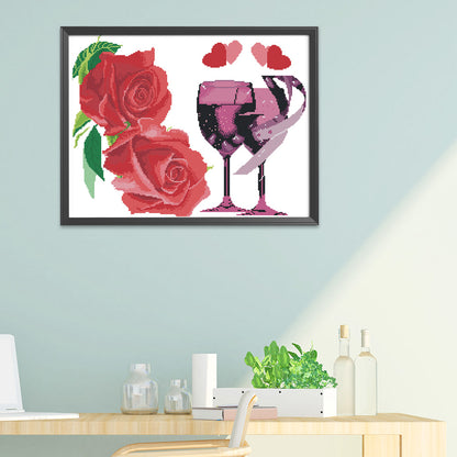 Romantic Bouquet - 11CT Stamped Cross Stitch 56*45CM