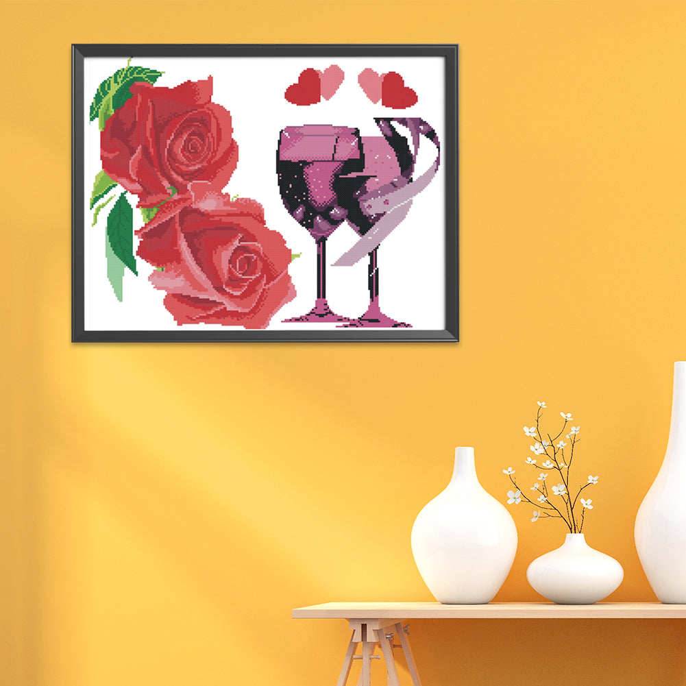 Romantic Bouquet - 11CT Stamped Cross Stitch 56*45CM