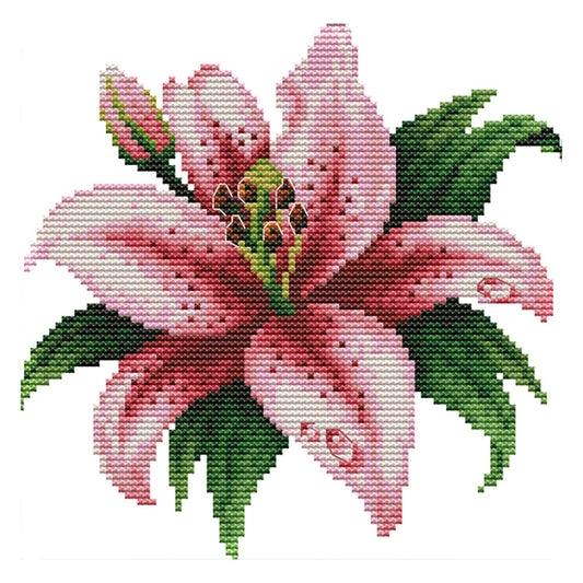 Lily- 14CT Stamped Cross Stitch 21*20CM