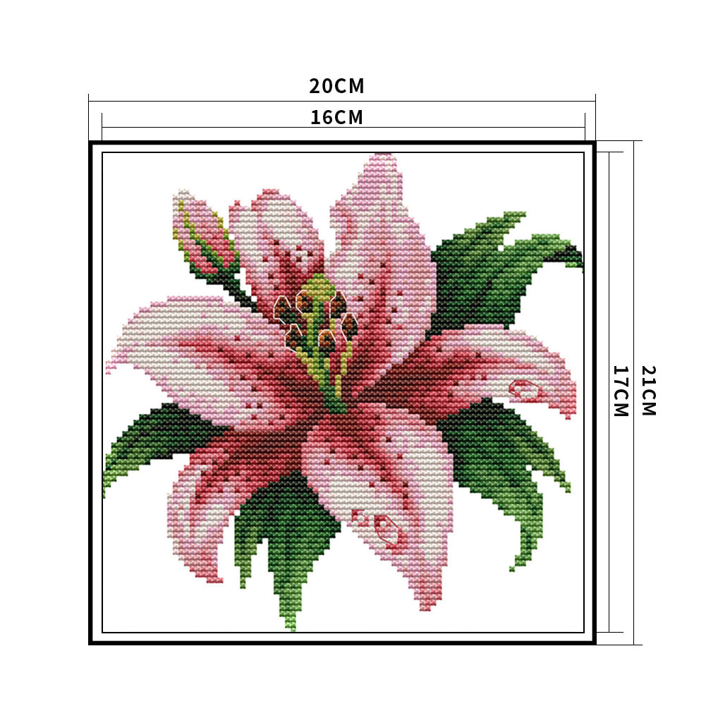 Lily- 14CT Stamped Cross Stitch 21*20CM