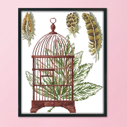 Cage - 14CT Stamped Cross Stitch 33*37CM