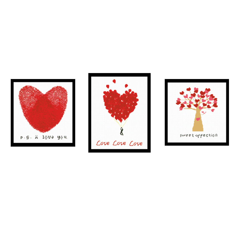 Love- 11CT Stamped Cross Stitch 36*34CM