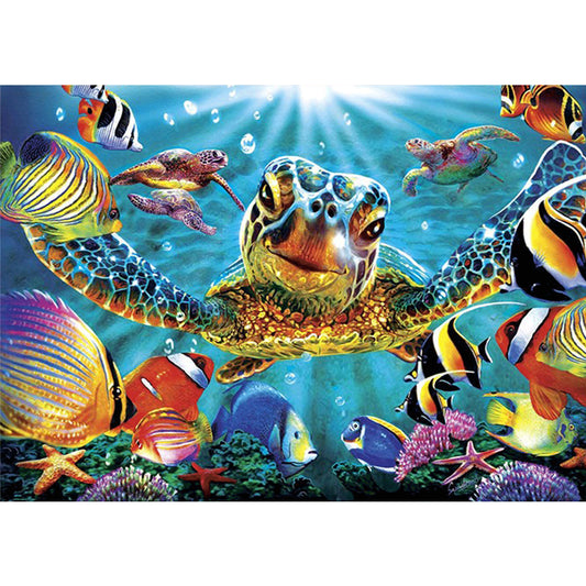 Sea Turtle - Full Round Drill Diamond Painting 40*30CM