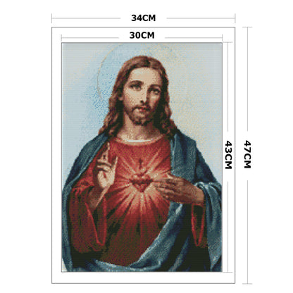 Jesus(1) Threads - 14CT Stamped Cross Stitch 34*47CM