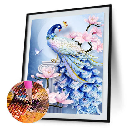 Peacock Flower - Full Round Drill Diamond Painting 30*40CM