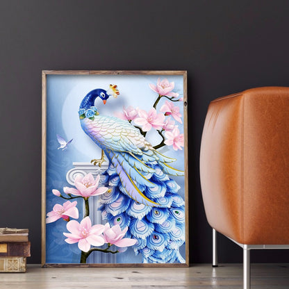 Peacock Flower - Full Round Drill Diamond Painting 30*40CM