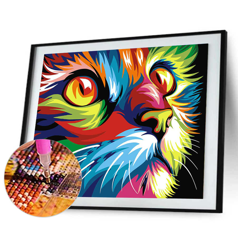 Cat - Full Round Drill Diamond Painting 30*40CM