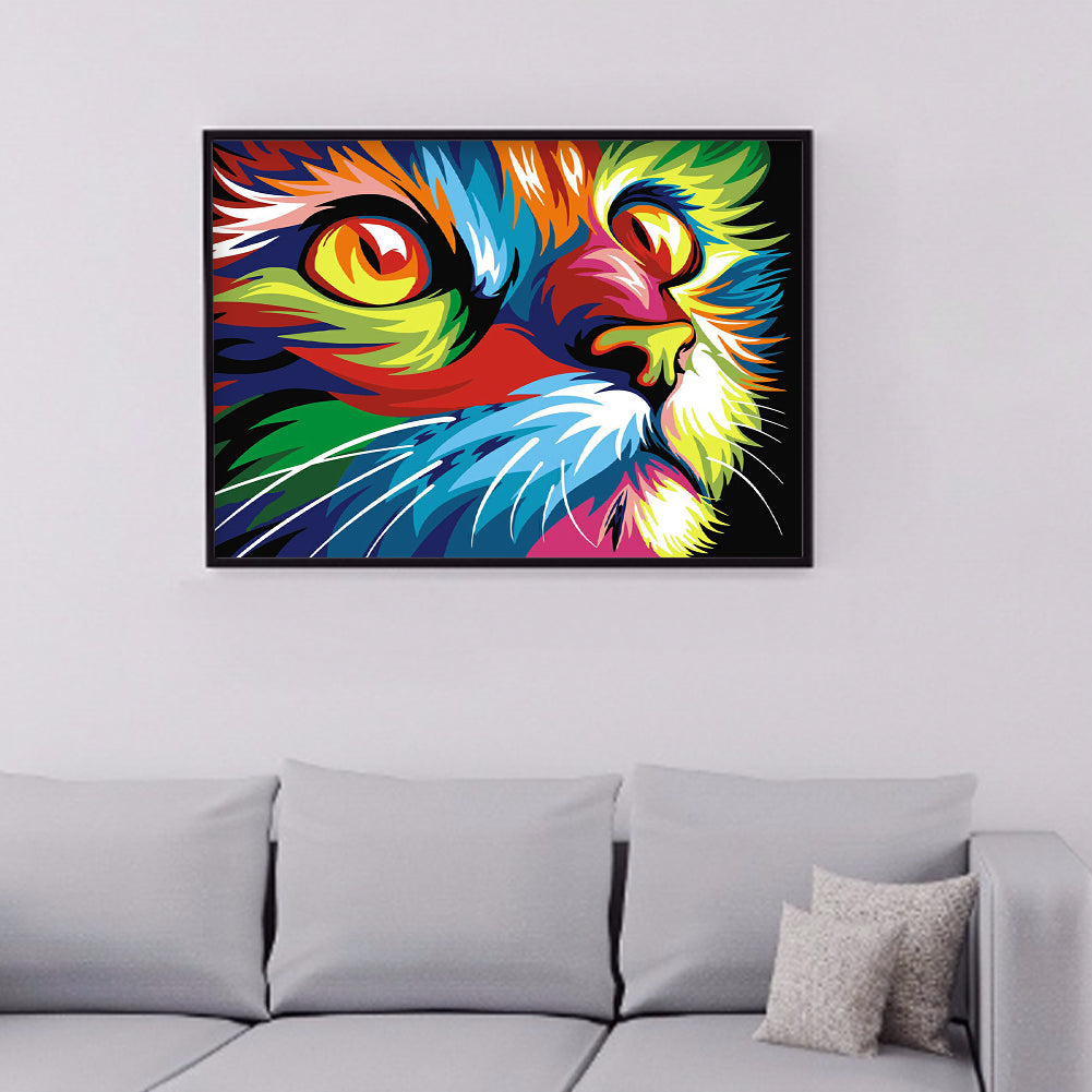 Cat - Full Round Drill Diamond Painting 30*40CM