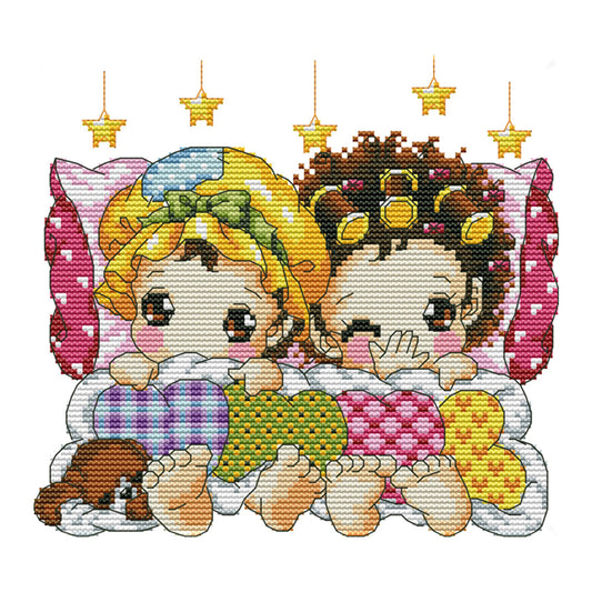 Sleep Row - 14CT Stamped Cross Stitch 23*21CM