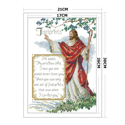 Jesus - 14CT Stamped Cross Stitch 21*30CM