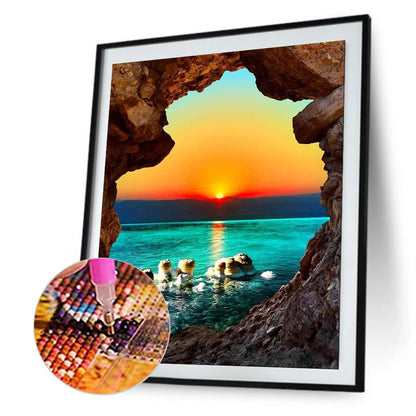 Sunset Sea - Full Round Drill Diamond Painting 30*40CM