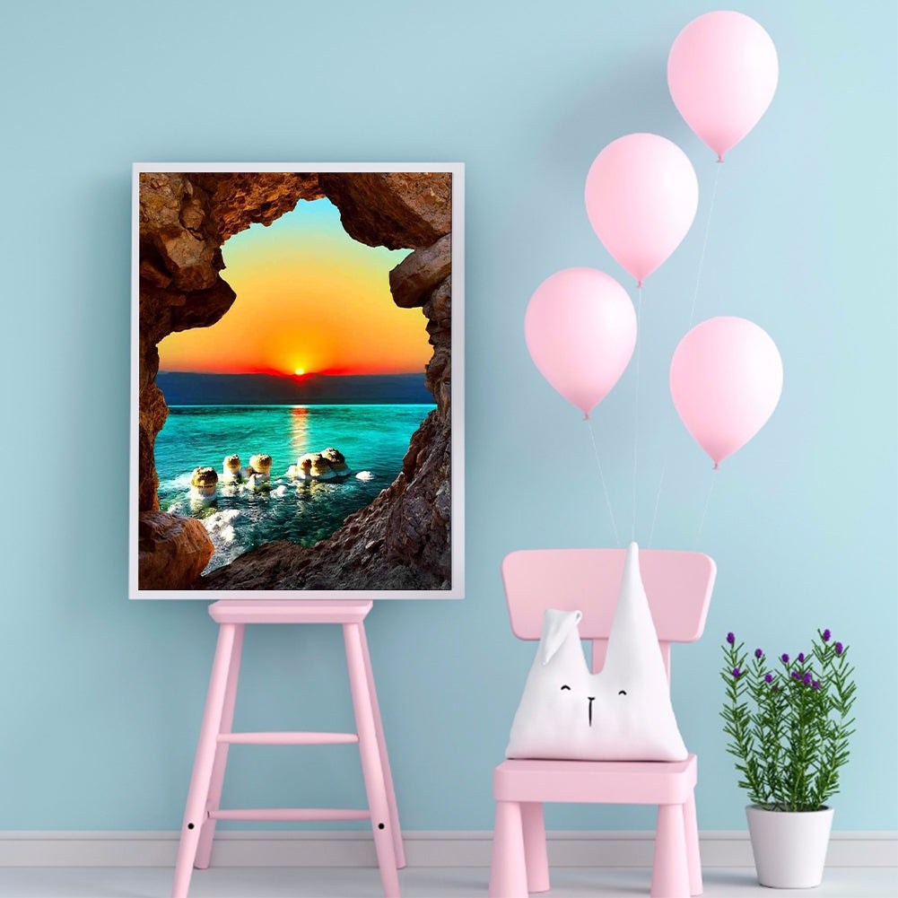 Sunset Sea - Full Round Drill Diamond Painting 30*40CM