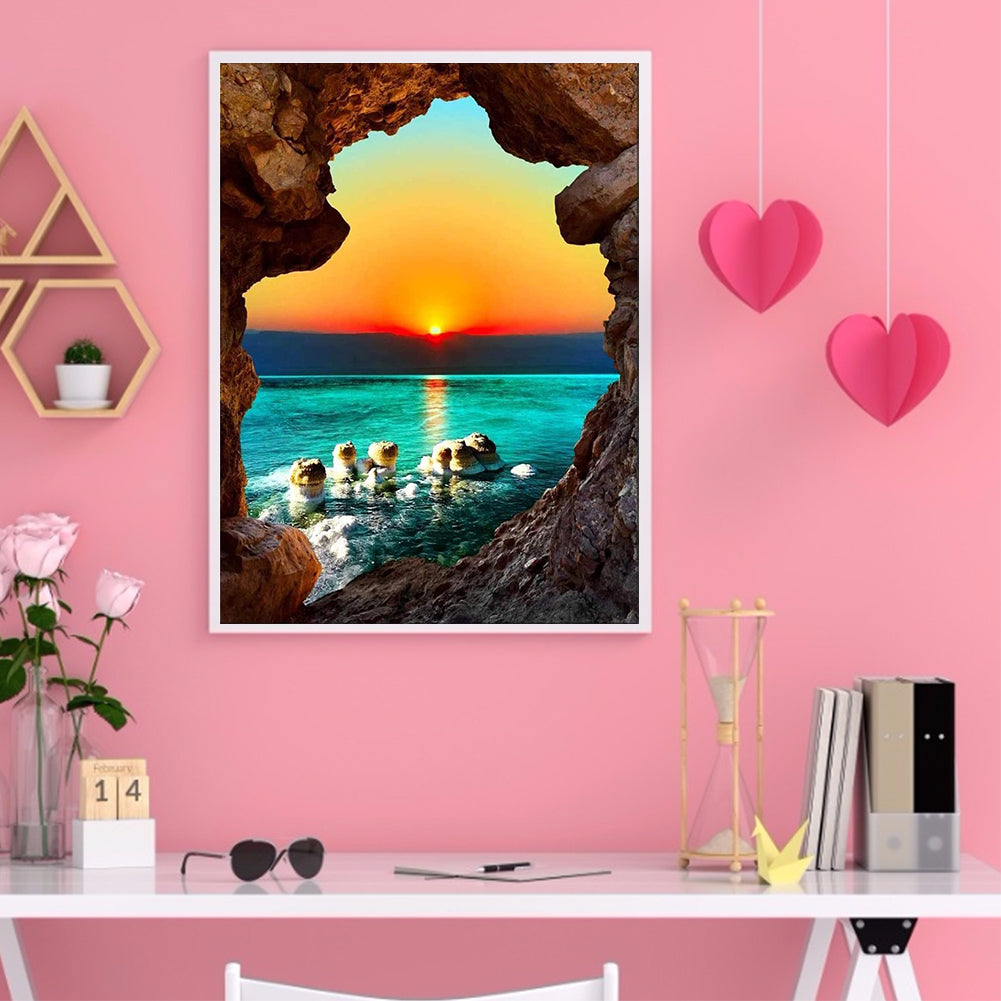 Sunset Sea - Full Round Drill Diamond Painting 30*40CM