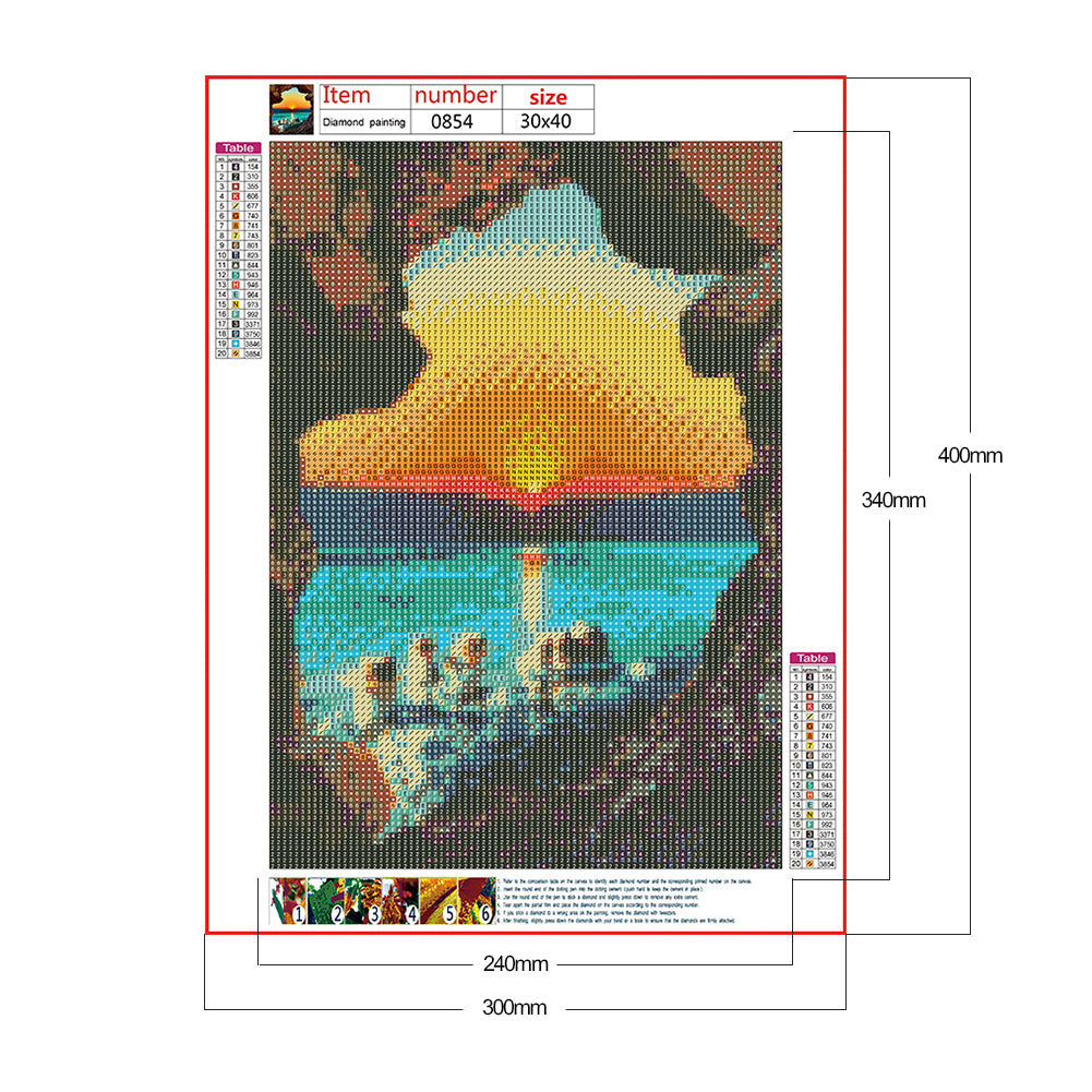 Sunset Sea - Full Round Drill Diamond Painting 30*40CM