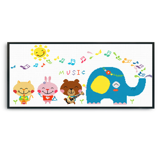 Cartoon - 11CT Stamped Cross Stitch 75*42CM