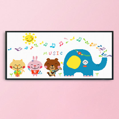 Cartoon - 11CT Stamped Cross Stitch 75*42CM