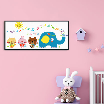 Cartoon - 11CT Stamped Cross Stitch 75*42CM