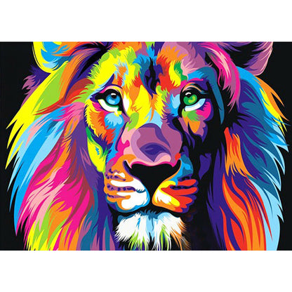 Male Lion - Full Round Drill Diamond Painting 40*30CM