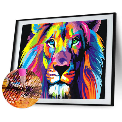 Male Lion - Full Round Drill Diamond Painting 40*30CM