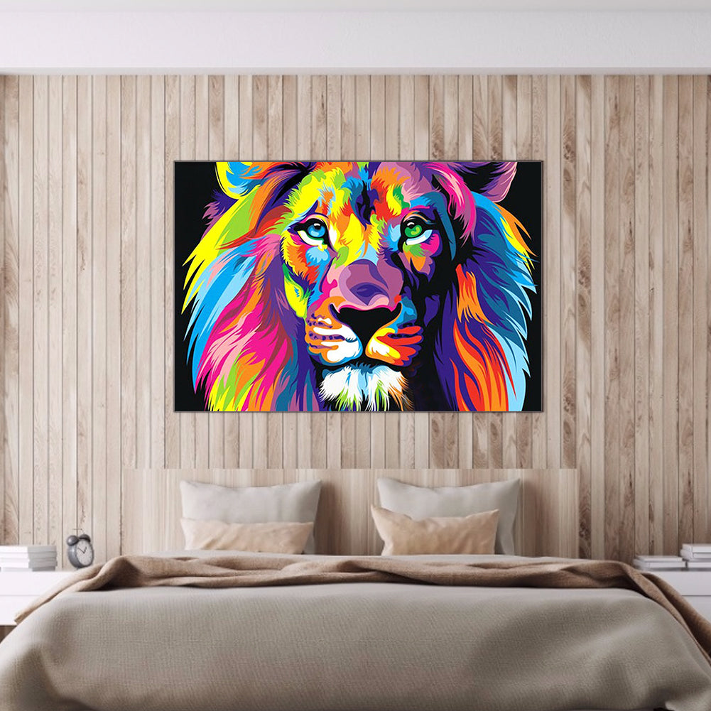 Male Lion - Full Round Drill Diamond Painting 40*30CM